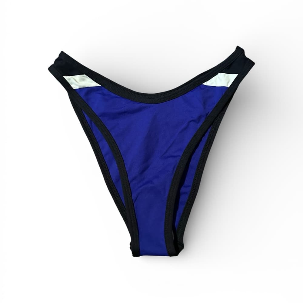 NWOT L*Space high leg bikini bottoms royal blue small - Thumbnail 4