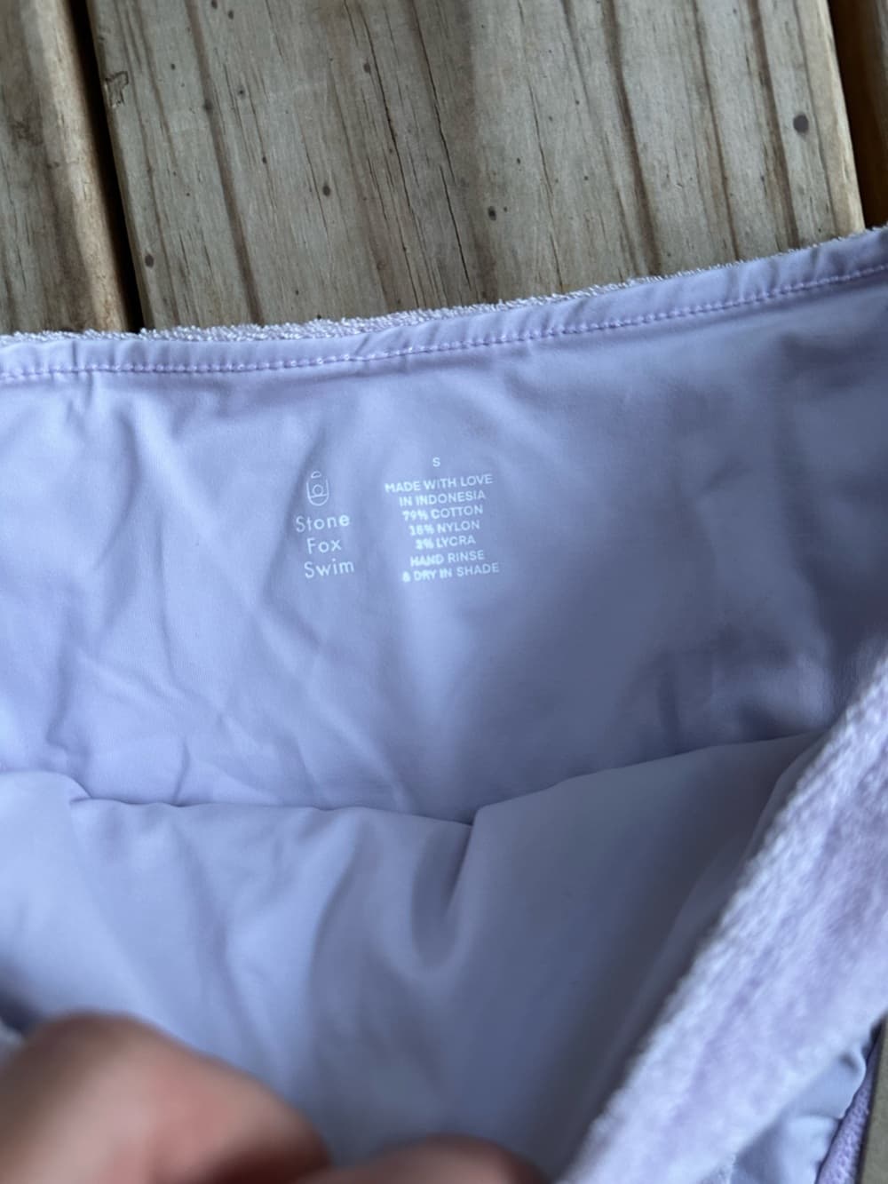 NWT Stone Fox Sola terry bikini bottoms orchid - Thumbnail 2
