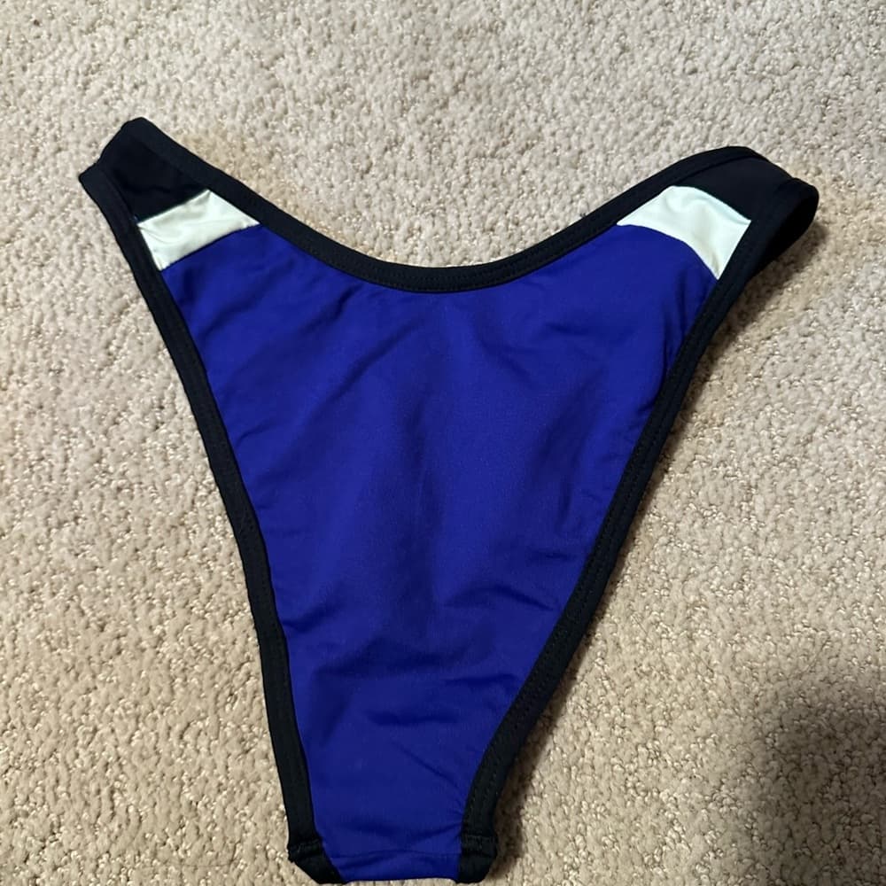 NWOT L*Space high leg bikini bottoms royal blue small - Thumbnail 2