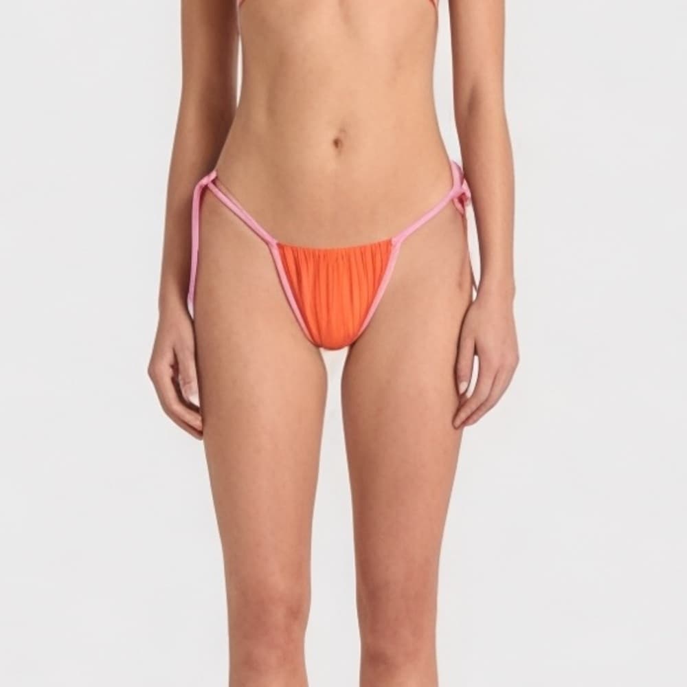 NWT Amanda Uprichard Sunnie bikini bottoms orange pink - Thumbnail 5