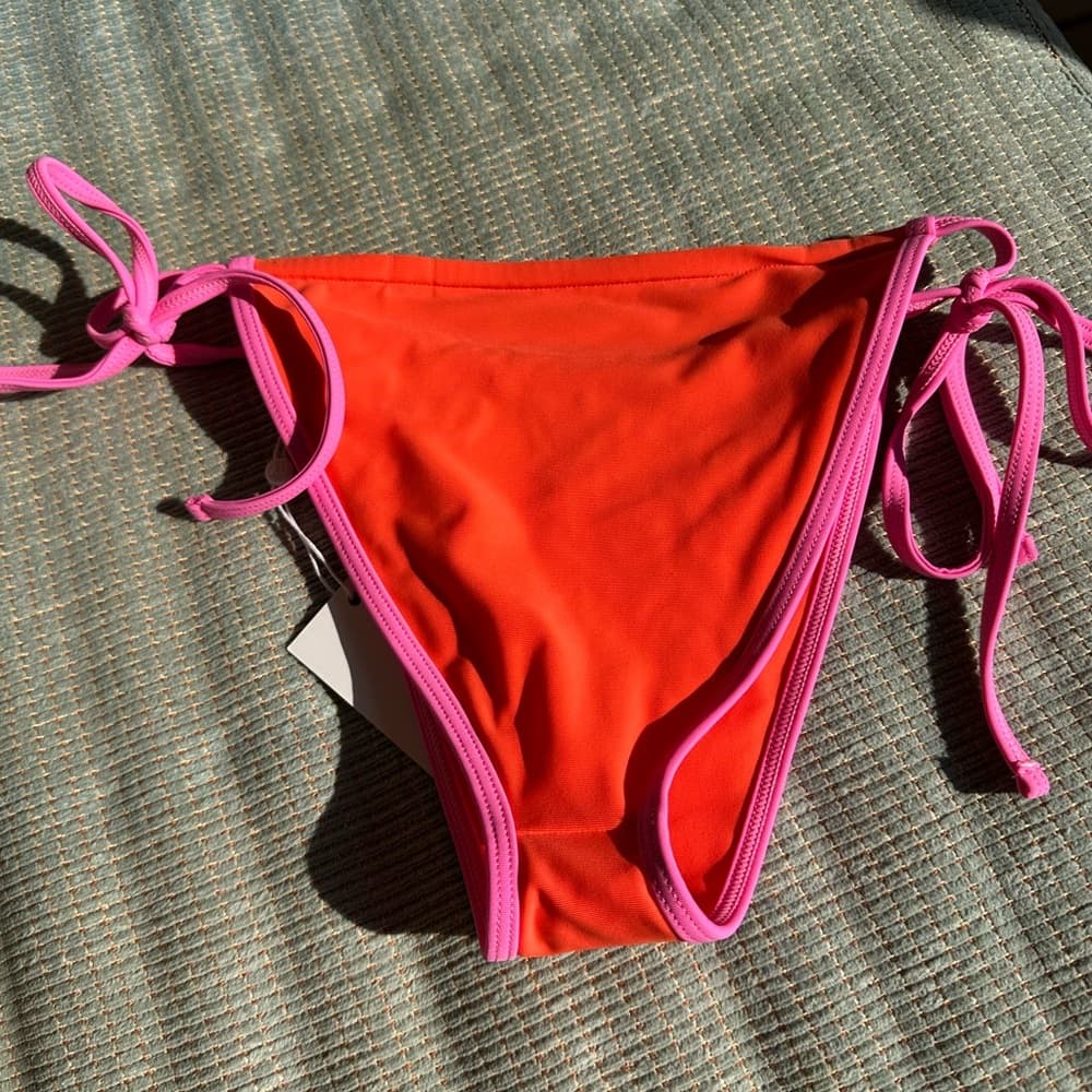 NWT Amanda Uprichard Sunnie bikini bottoms orange pink - Thumbnail 4