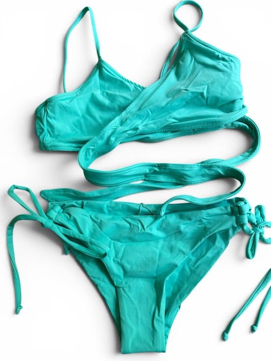 NWT L*Space Chloe bikini set turquoise extra small - Thumbnail 6