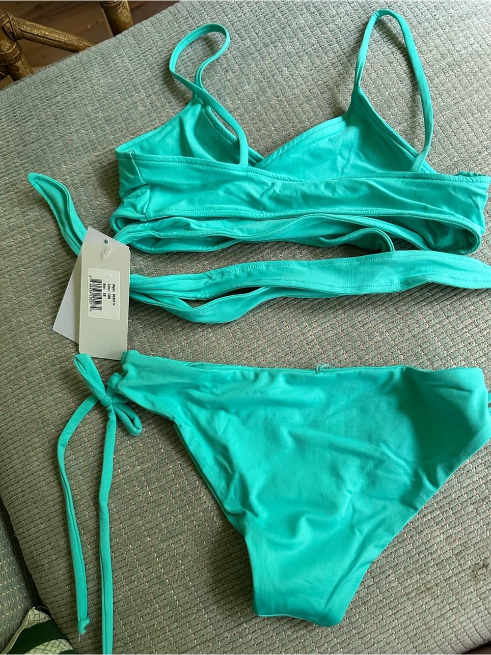 NWT L*Space Chloe bikini set turquoise extra small - Thumbnail 4