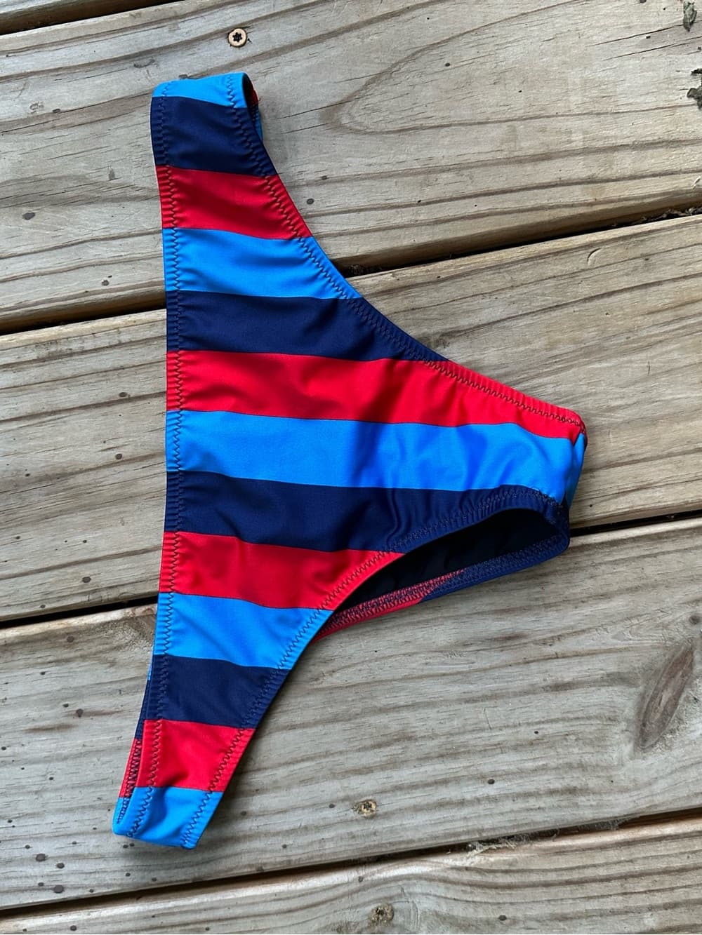 Solid and Striped striped bikini bottoms red blue - Thumbnail 4