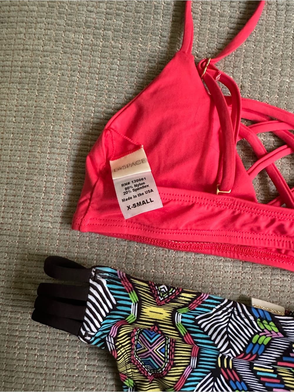 NWOT L*Space Jaime Low Down bikini set extra small - Thumbnail 4