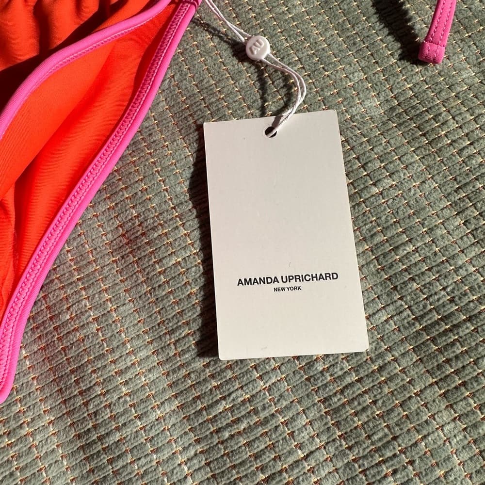 NWT Amanda Uprichard Sunnie bikini bottoms orange pink - Thumbnail 2