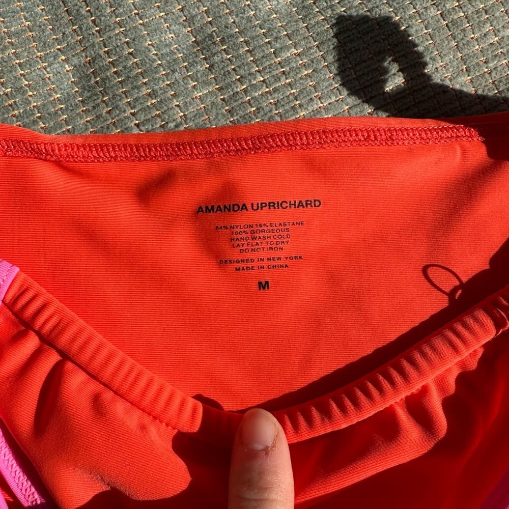NWT Amanda Uprichard Sunnie bikini bottoms orange pink - Thumbnail 3