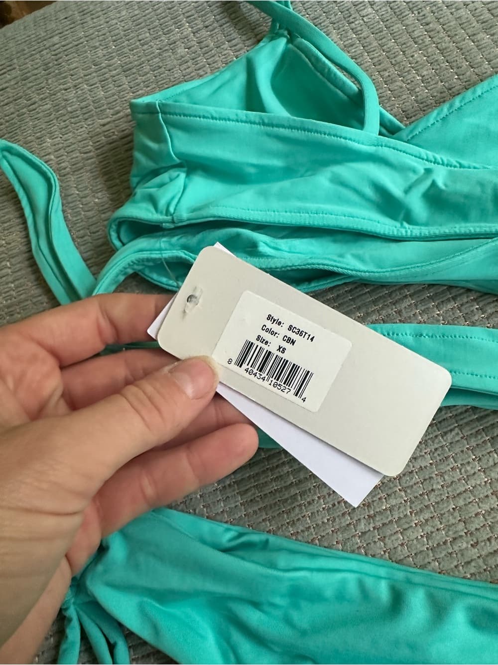 NWT L*Space Chloe bikini set turquoise extra small - Thumbnail 3