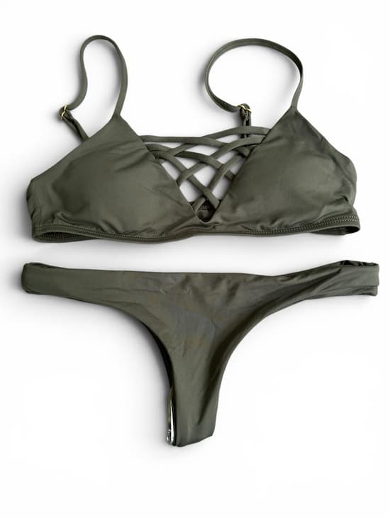 NWOT L*Space Jaime Itsy bikini set green - Thumbnail 5
