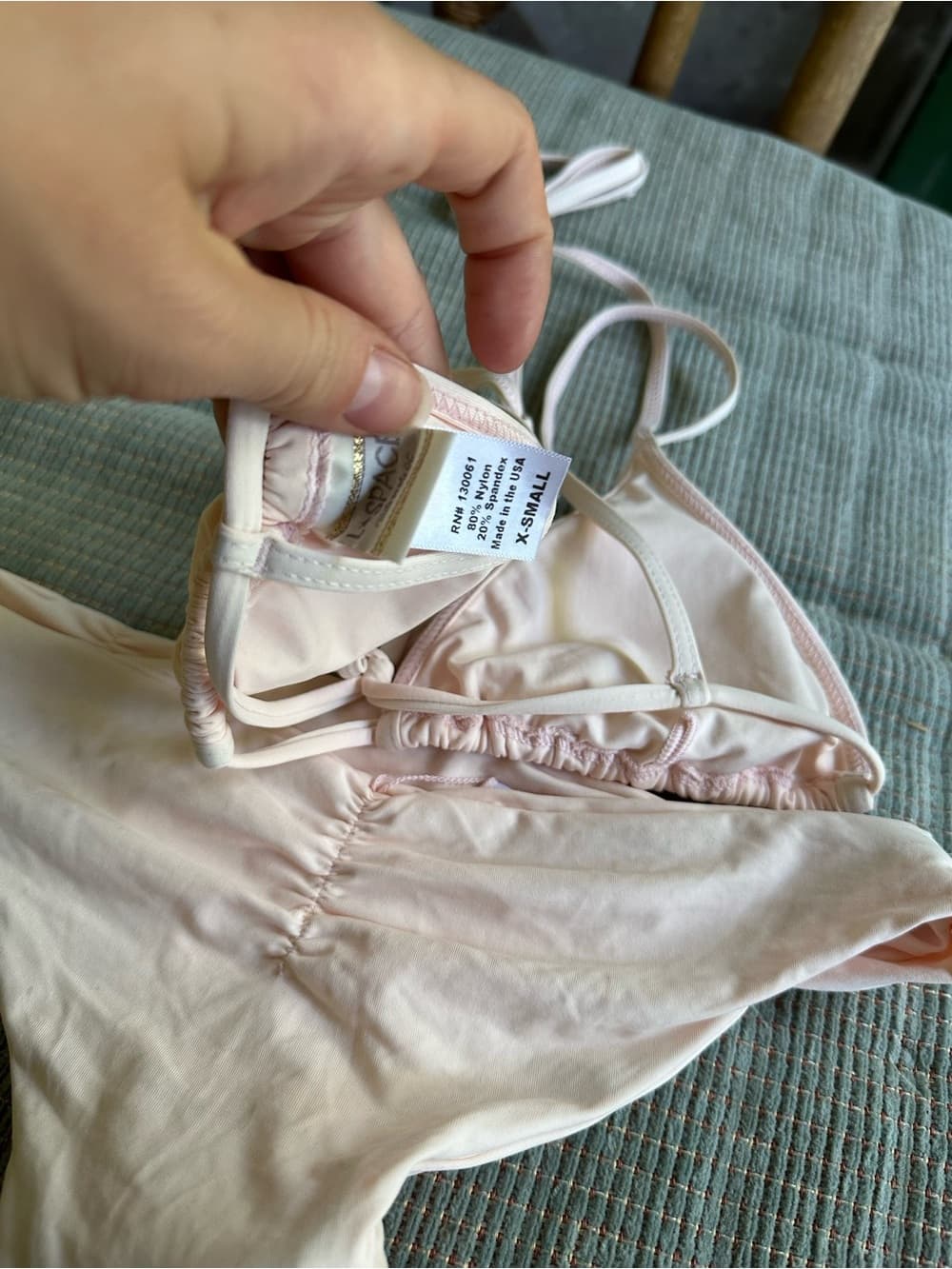 NWOT L*Space Monique triangle bikini set extra small - Thumbnail 4