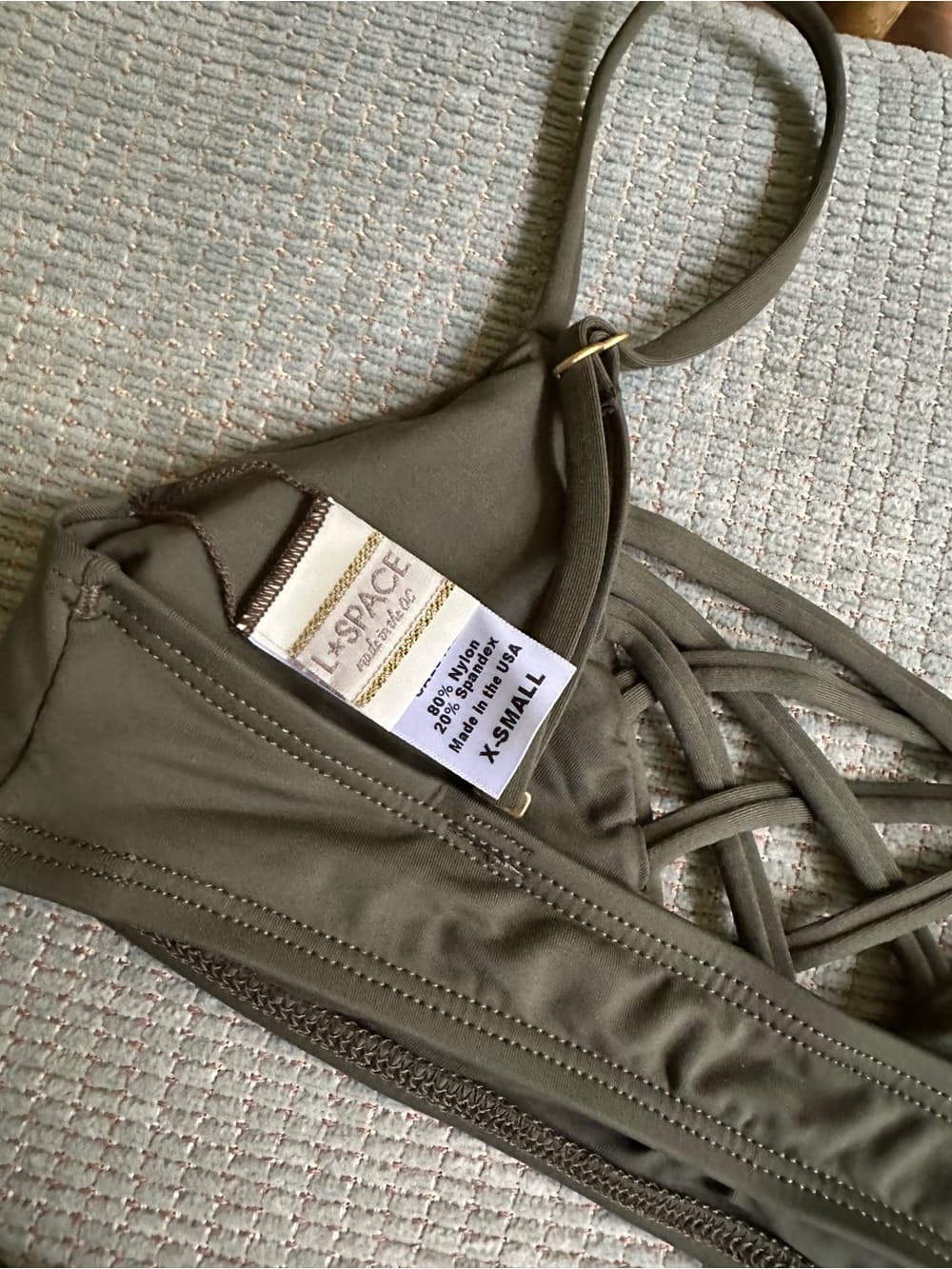 NWOT L*Space Jaime Itsy bikini set green - Thumbnail 3