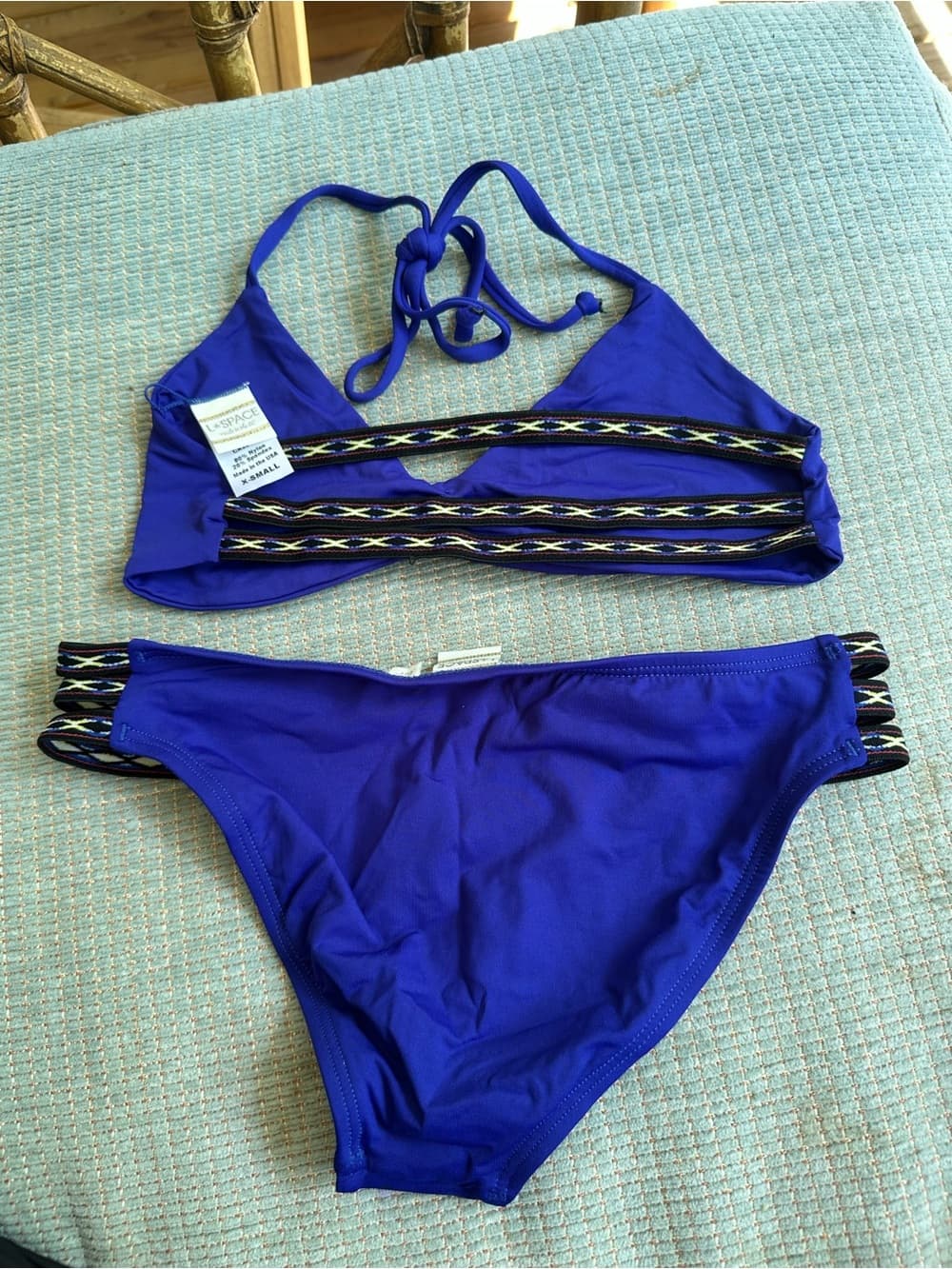 NWOT L*Space bikini set southwestern royal blue - Thumbnail 3