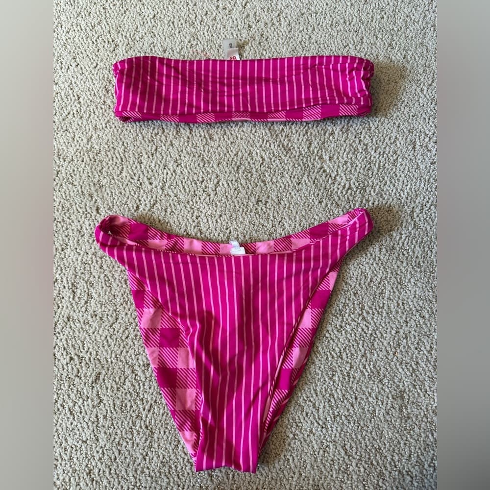 Solid and Striped Annabelle reversible bikini Fuschia xs - Thumbnail 3