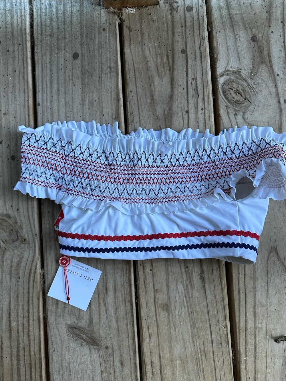 NWT Red Carter Ipanema crop bikini top white - Thumbnail 5