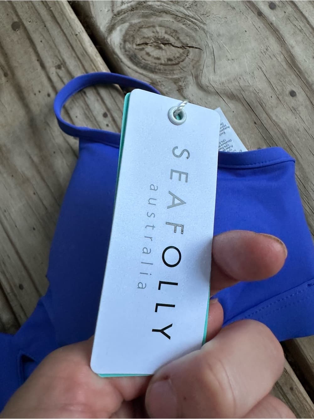 NWT Seafolly Hybrid bikini top Cobalt 8 - Thumbnail 3