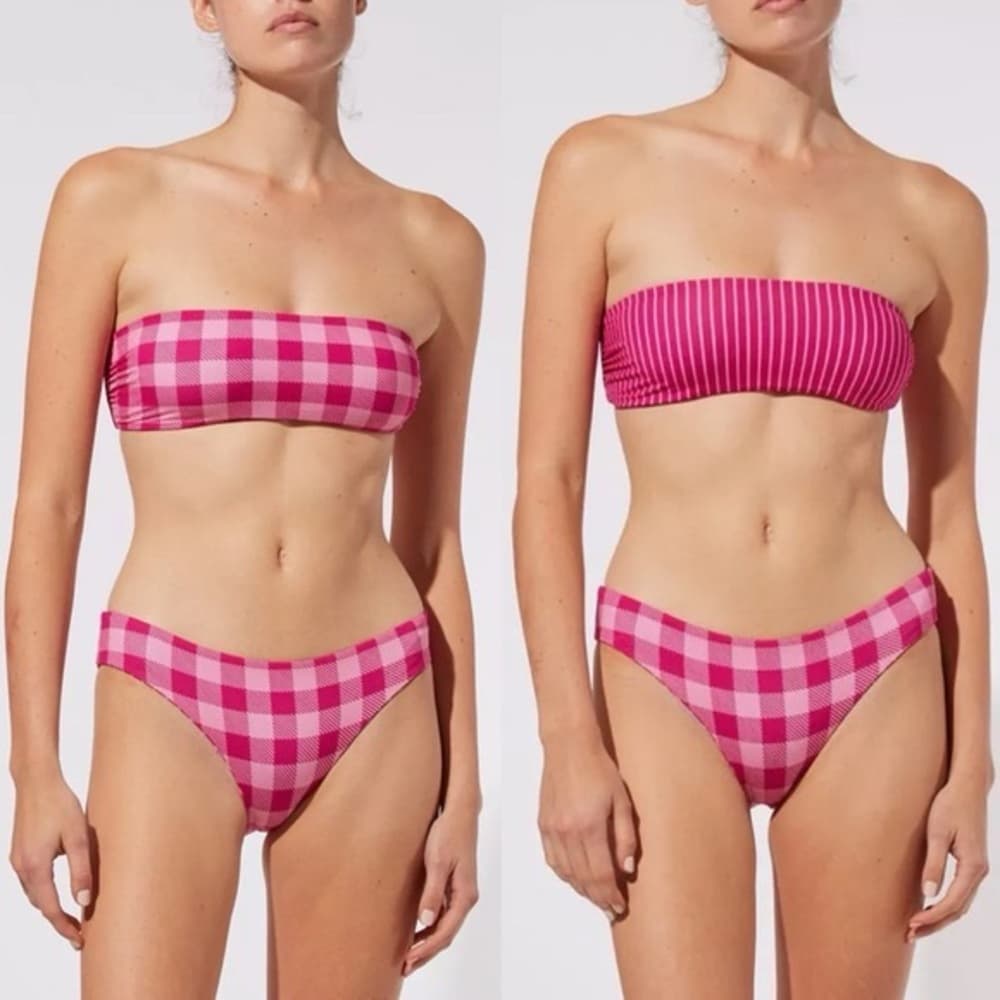 Solid and Striped Annabelle reversible bikini Fuschia xs - Thumbnail 6