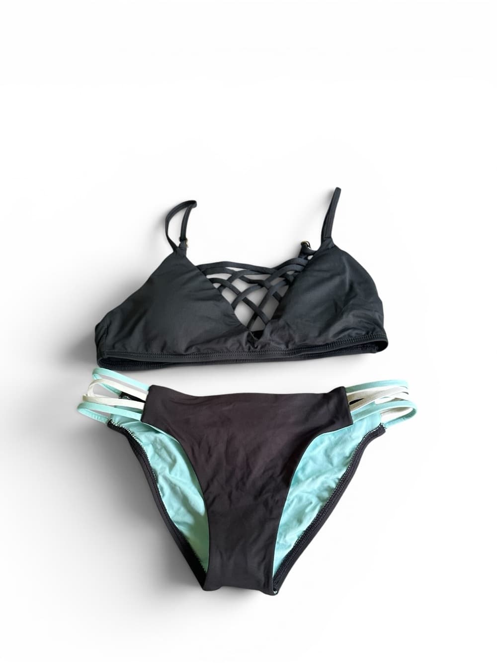 NWOT L*Space Jaime Low Down bikini set grey - Thumbnail 4