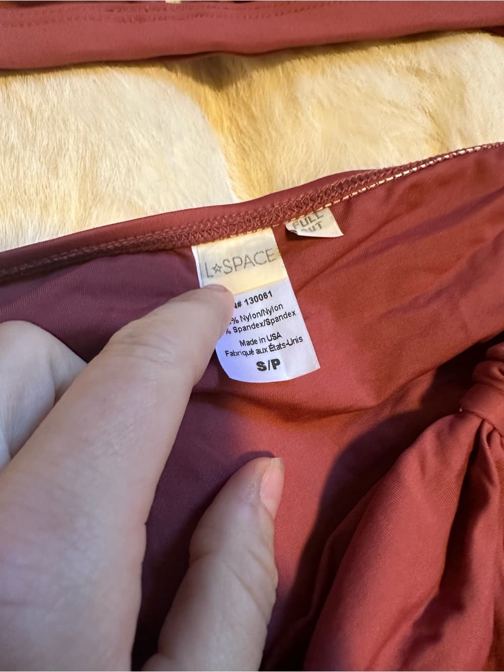 NWOT L*Space triangle bikini set rust - Thumbnail 2
