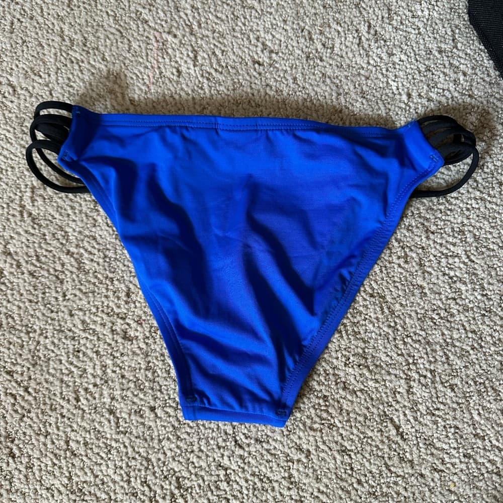 NWT L*Space Low Down Bikini bottoms royal blue - Thumbnail 4