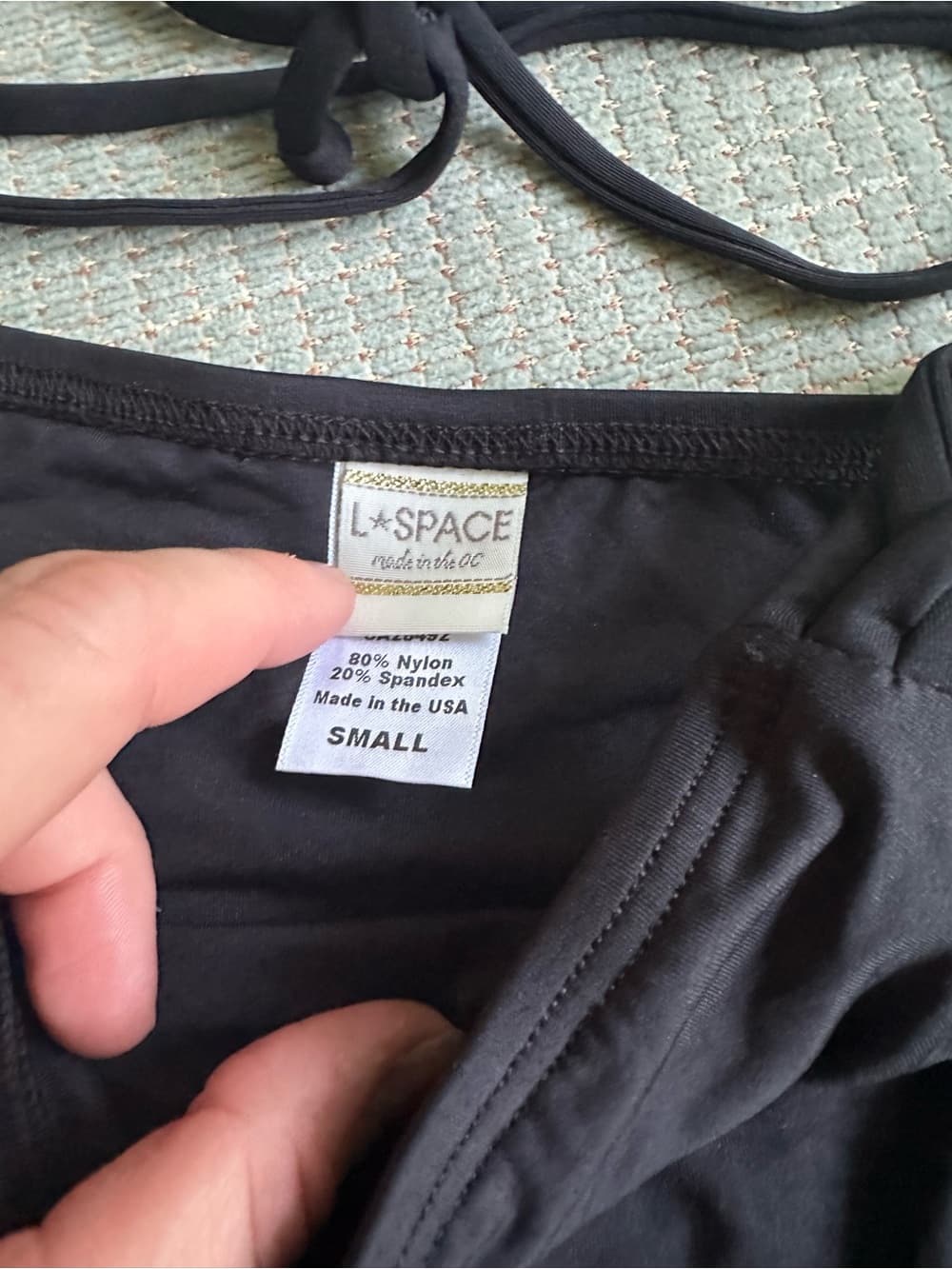 NWOT L*Space Lexie high waist bikini set black small - Thumbnail 4