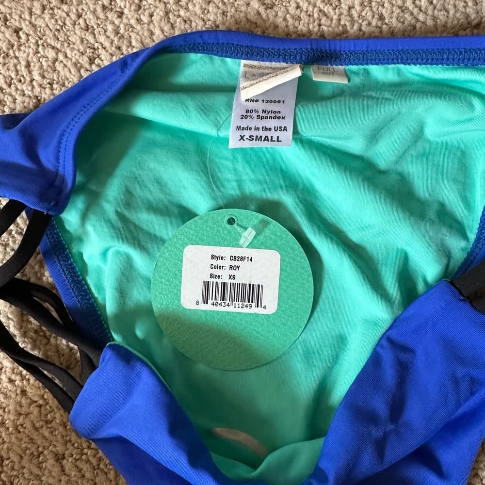 NWT L*Space Low Down Bikini bottoms royal blue - Thumbnail 3