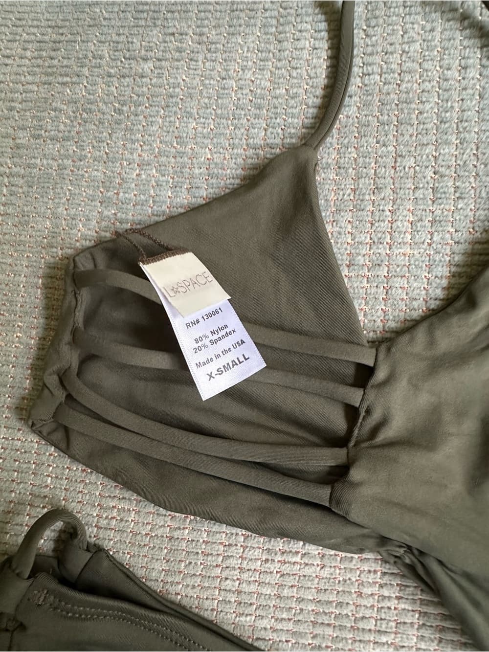 NWOT L*Space Wild One bikini set green extra small - Thumbnail 2