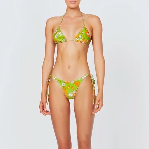 Triangl Vinca velvet retro floral bikini - Thumbnail 6