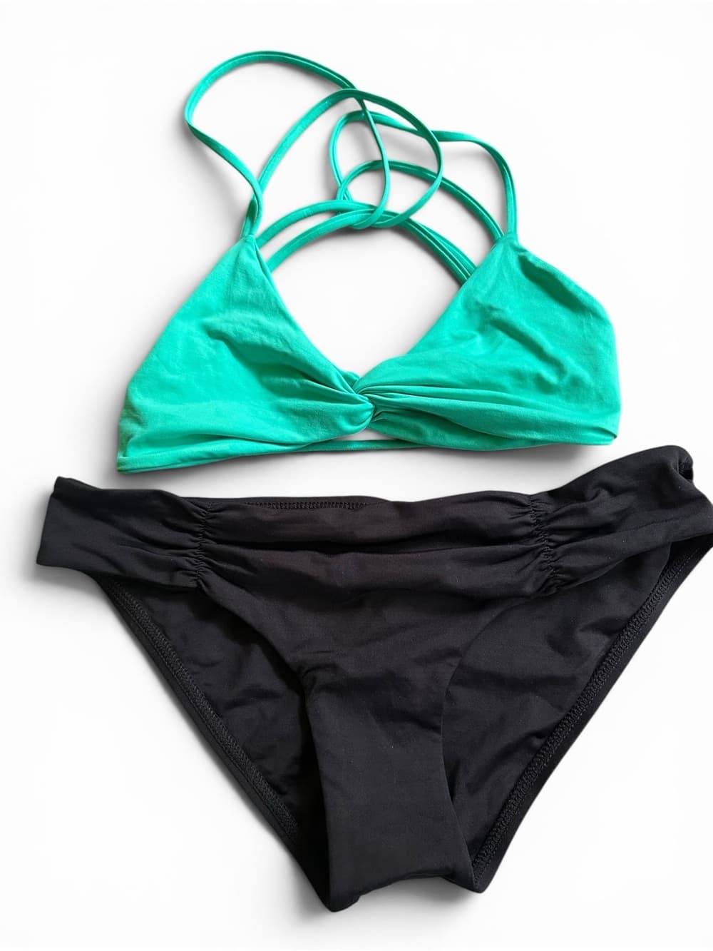 NWOT L*Space Hartley Monique bikini set green black - Thumbnail 4