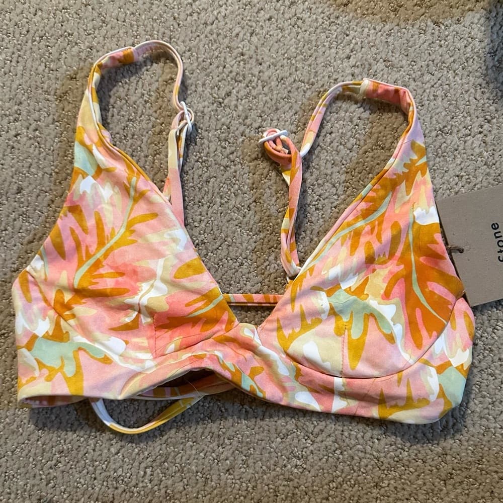 NWT Stone Fox Daya bikini top Hot Tropix xs - Thumbnail 2