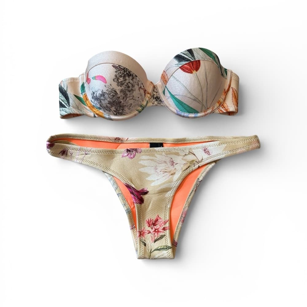 Triangl neoprene pushup bikini floral small - Thumbnail 6