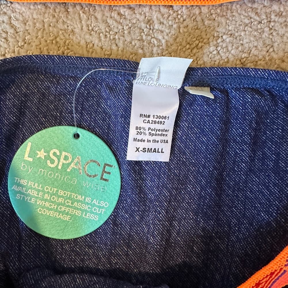 NWT L*Space Night Tribe faux denim bikini set - Thumbnail 2