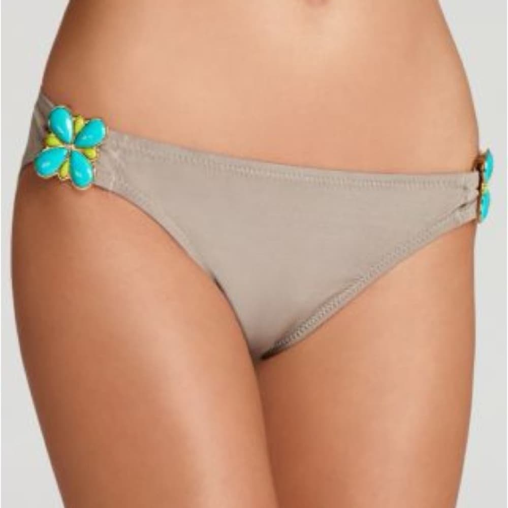 Trina Turk Rex Ray turquoise taupe bikini bottoms - Thumbnail 3