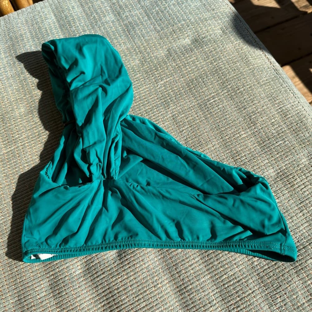 Lenny Neimeyer embellished one shoulder bikini top teal - Thumbnail 2