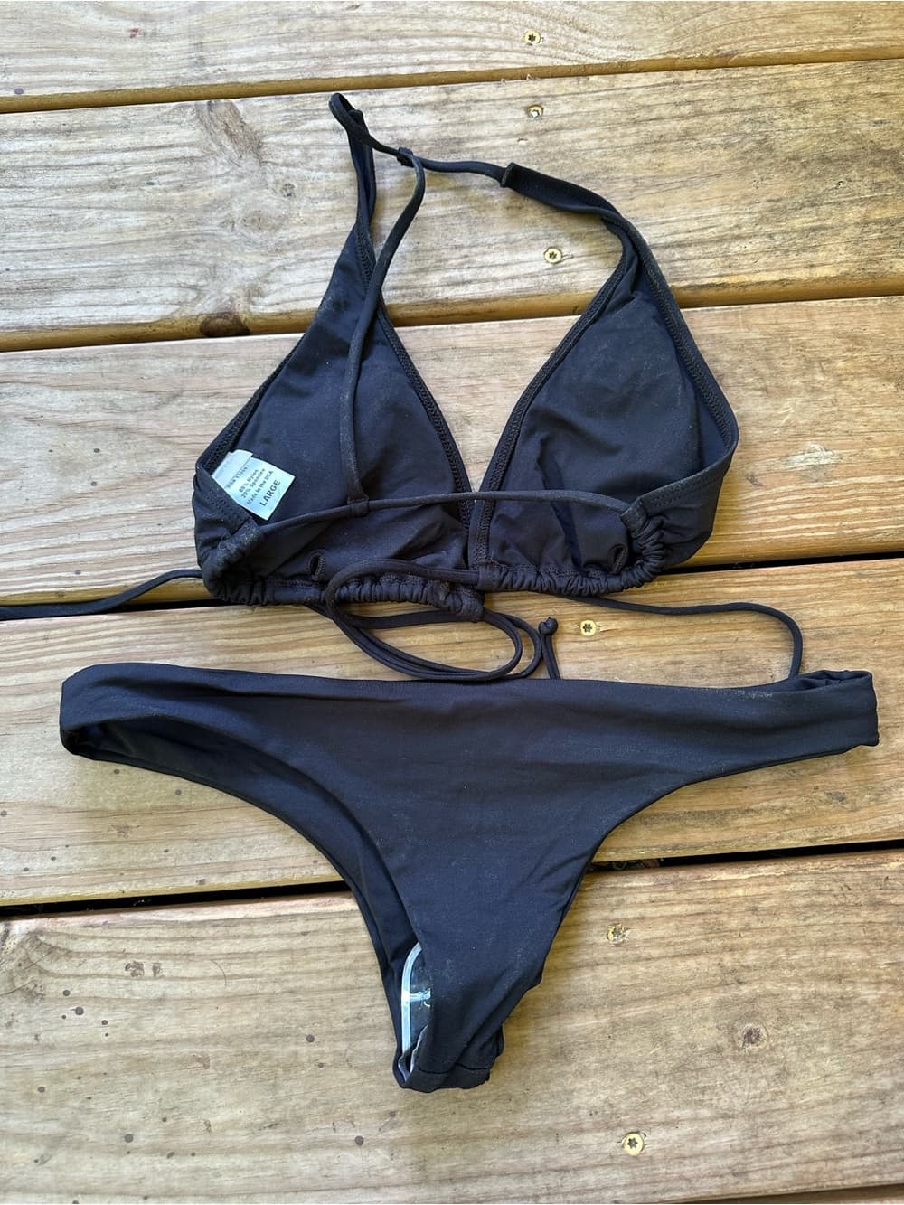 NWOT L*Space Lexie Bitsy cut bikini set black large - Thumbnail 3