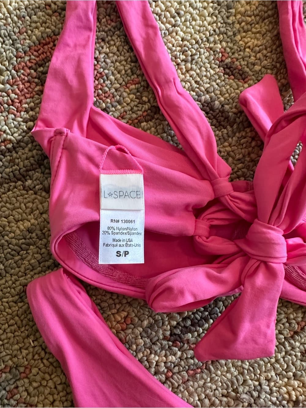 NWOT L*Space Camellia bikini set bubblegum pink small - Thumbnail 4