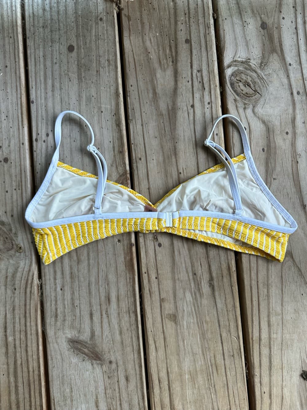 Solid and Striped x Issimo bikini top yellow white - Thumbnail 2