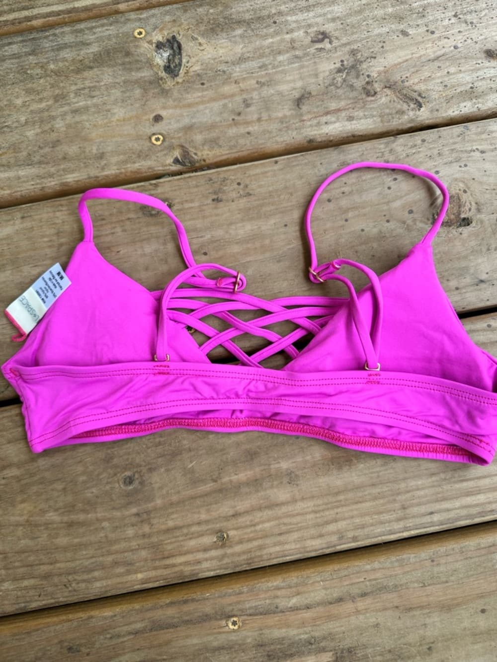 NWOT L*Space Jaime bikini top hot pink - Thumbnail 2