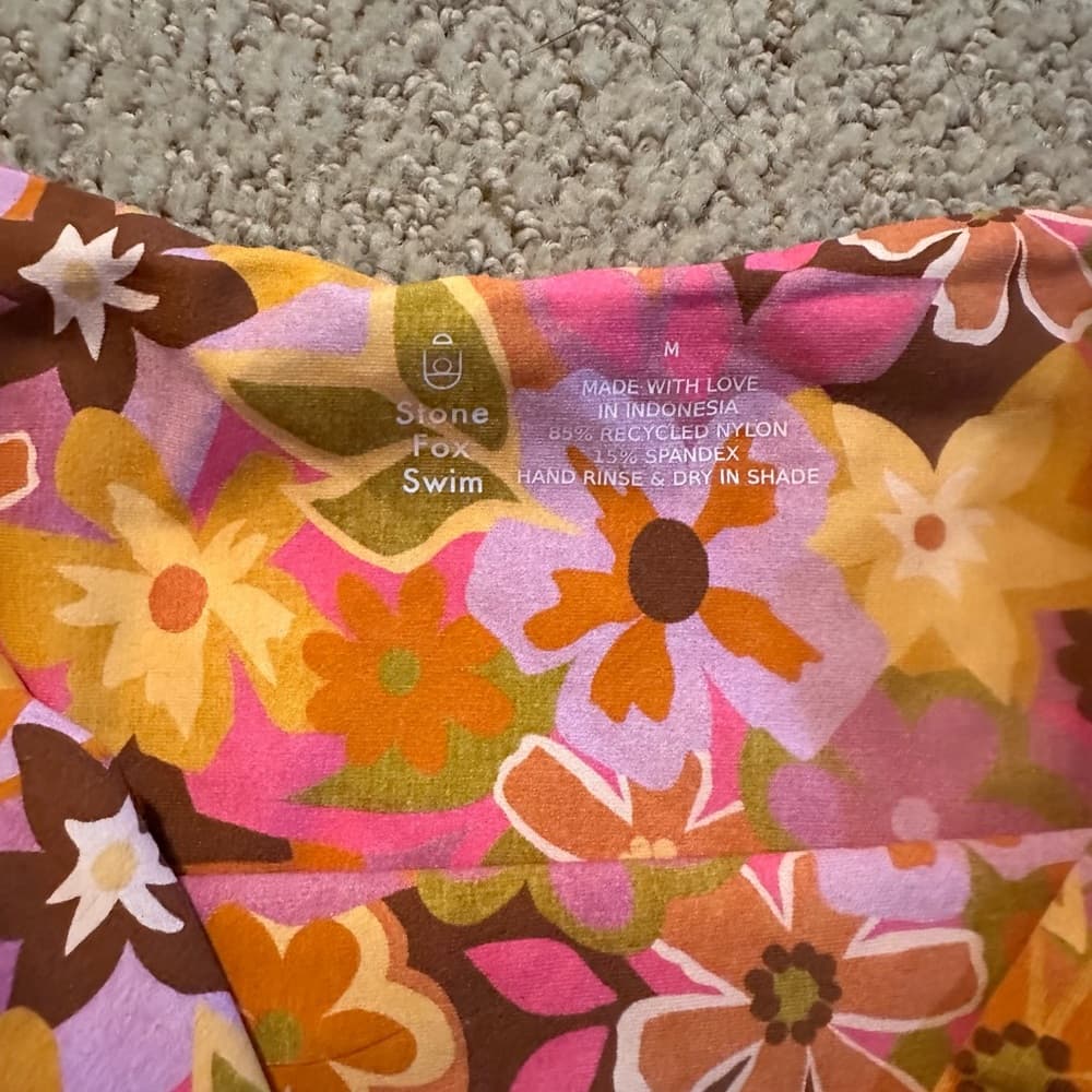 NWT Stone Fox retro bloom bikini bottoms medium - Thumbnail 2