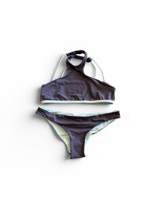 NWOT L*Space Haute bikini set grey mint green small - Thumbnail 5