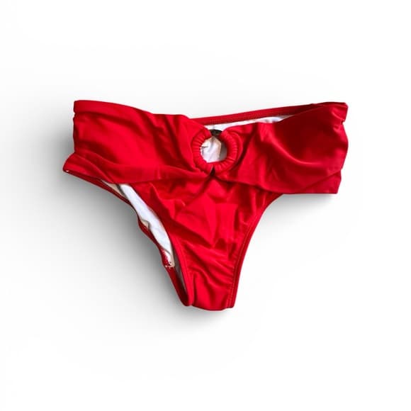 NWT Shoshanna hip ring bikini bottoms red - Thumbnail 4