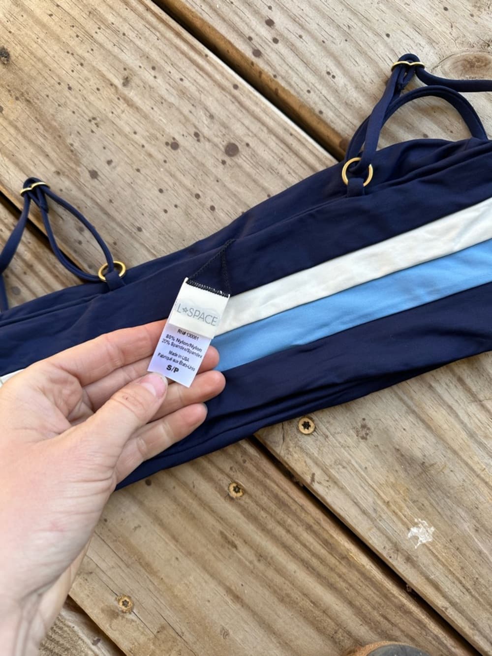 NWOT L*Space Rebel colorblock bikini top - Thumbnail 3