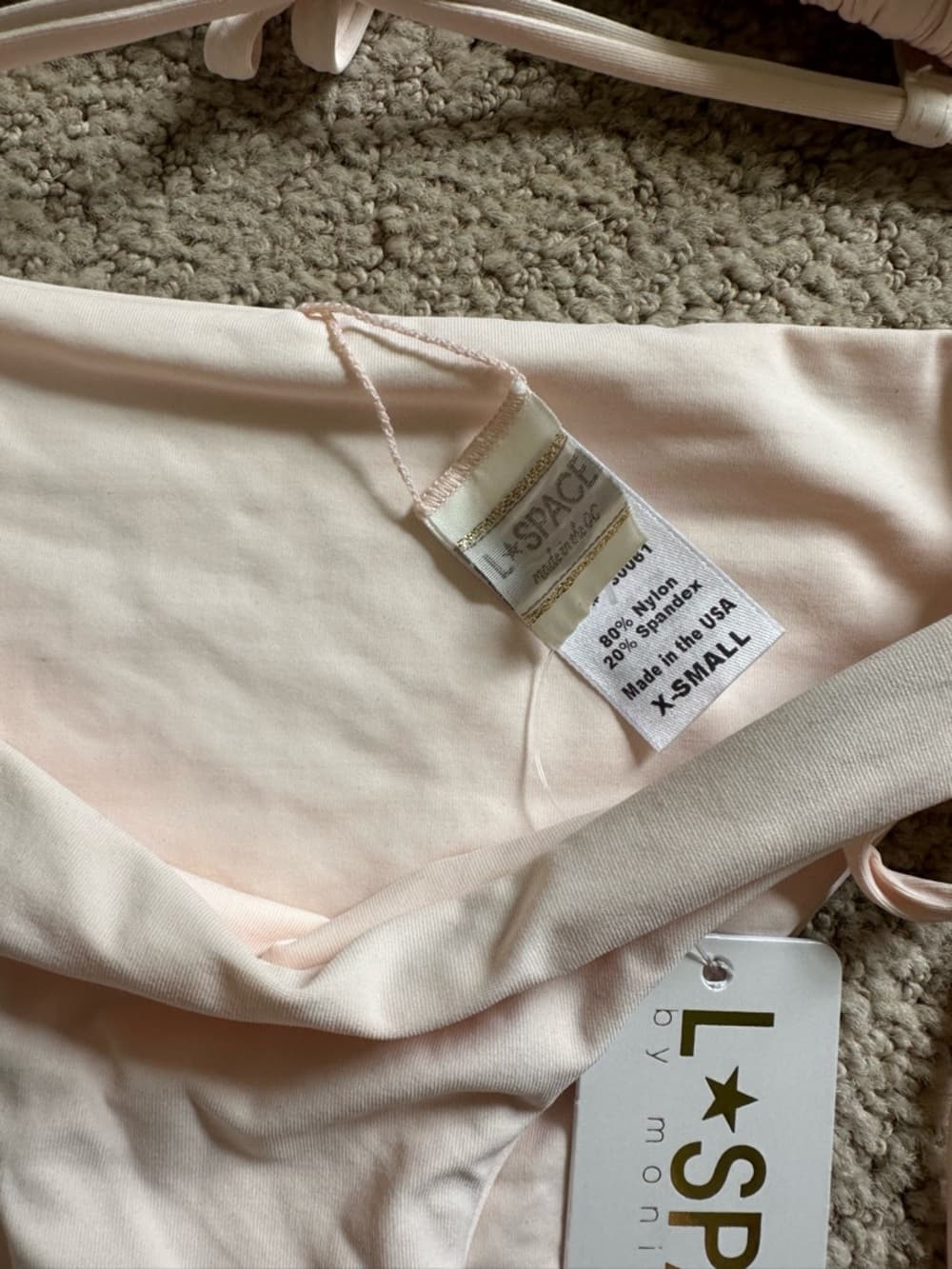 NWT L*Space triangle bikini set light pink - Thumbnail 2