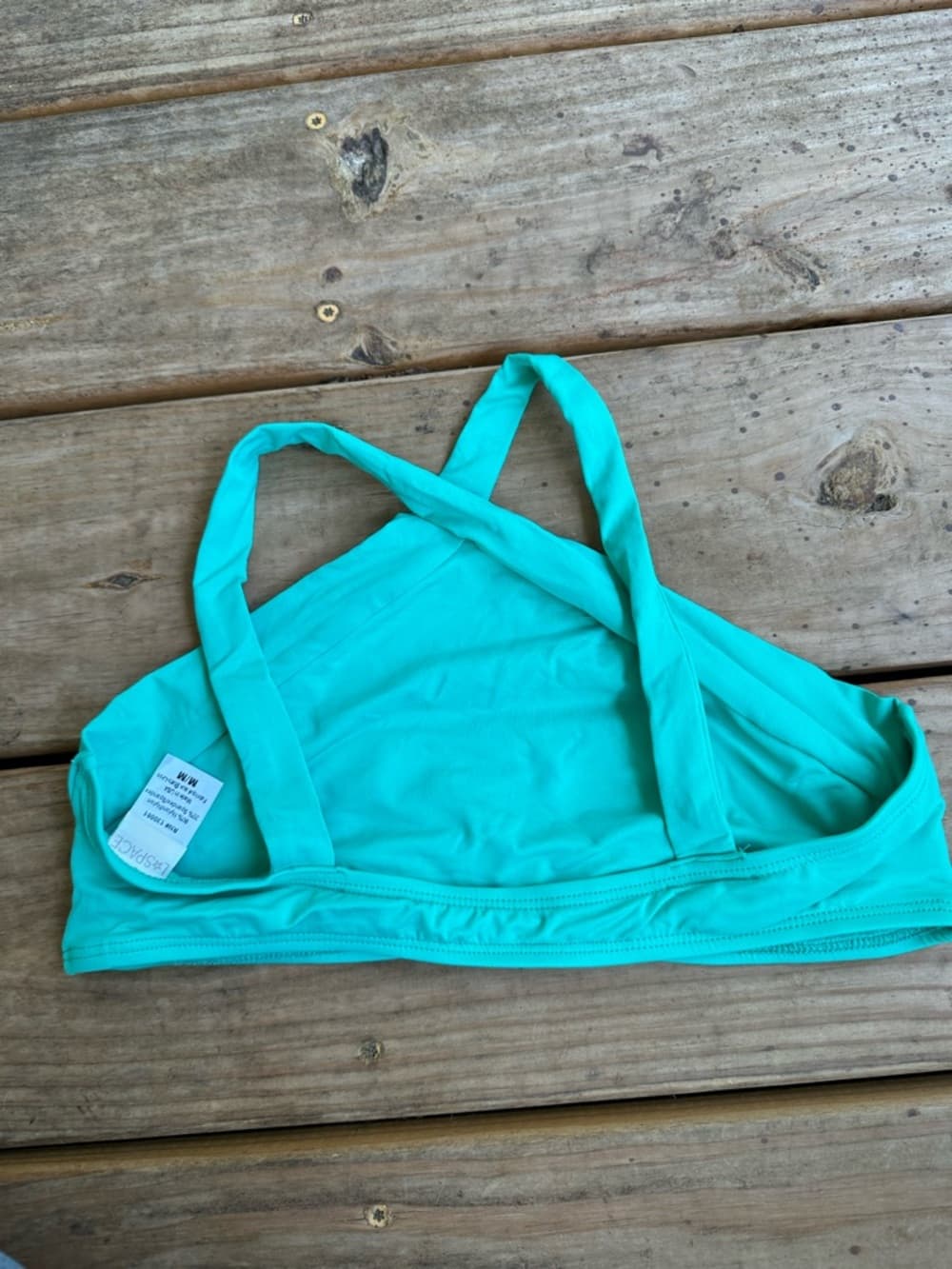 NWOT L*Space Serina high neck bikini top green - Thumbnail 2