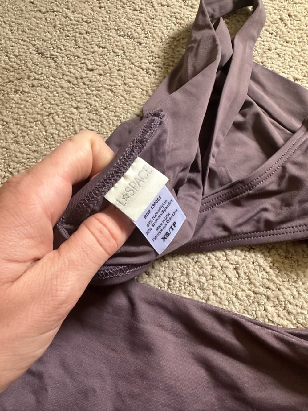 NWOT L*Space high neck bikini set grey - Thumbnail 4