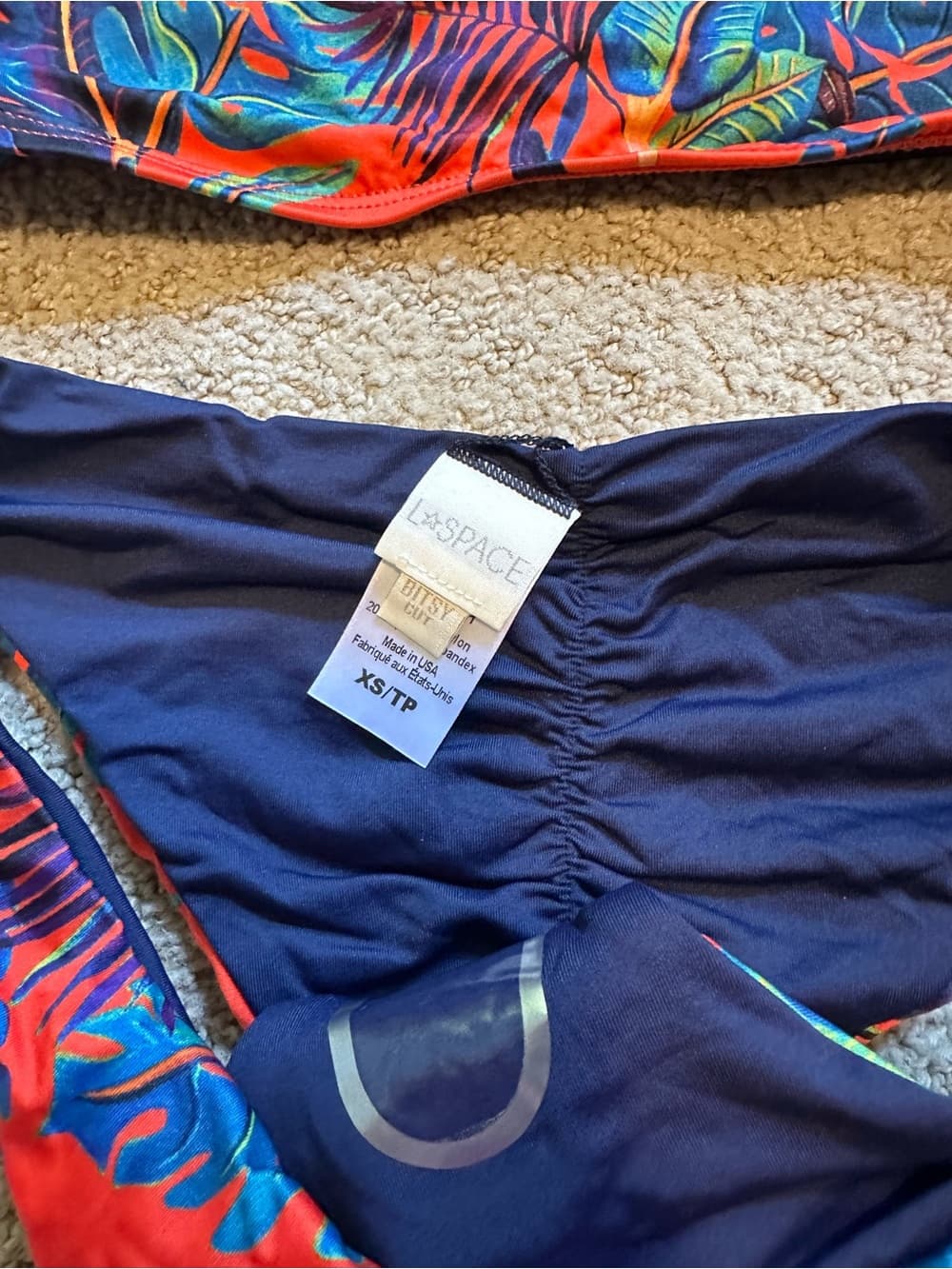 NWOT L*Space Liberty Fleur Sirena bikini set extra small - Thumbnail 2