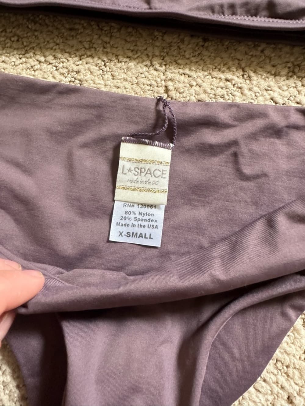 NWOT L*Space high neck bikini set grey - Thumbnail 2