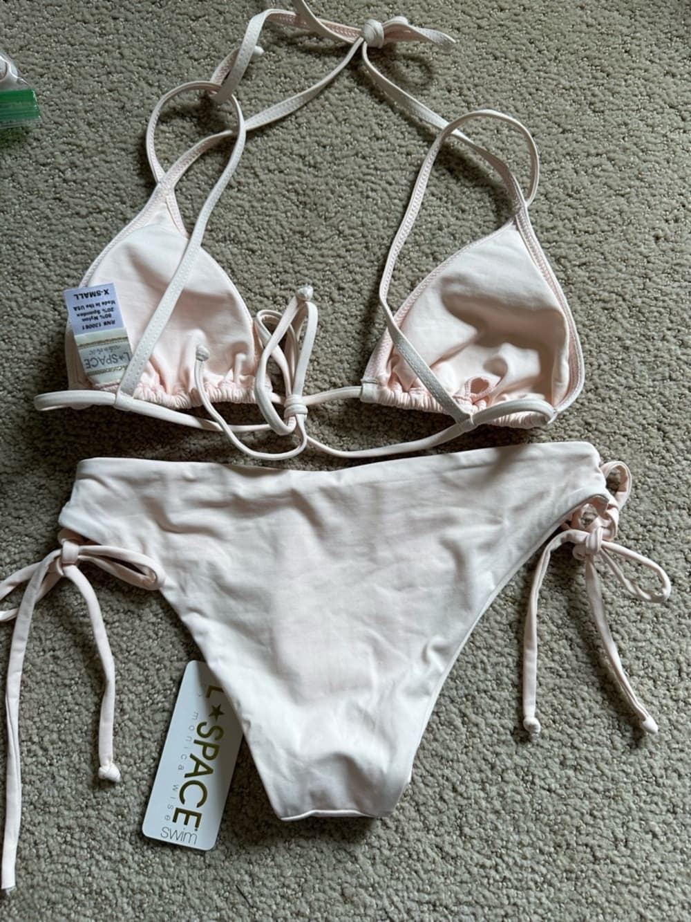 NWT L*Space triangle bikini set light pink - Thumbnail 4