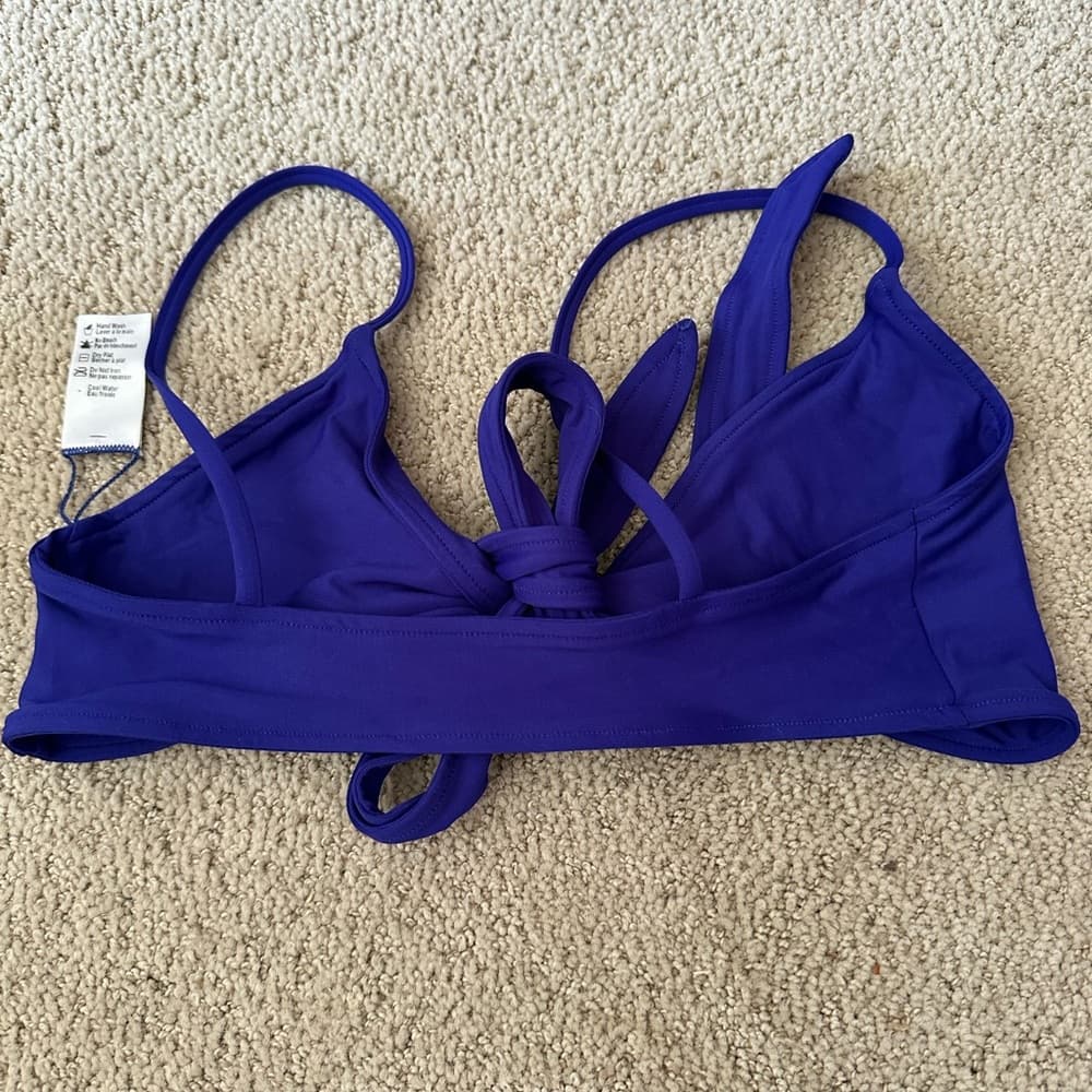 NWOT L*Space Chloe wrap bikini top royal blue small - Thumbnail 3