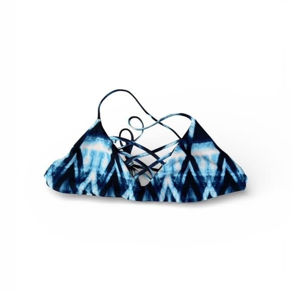 NWOT L*Space tie dye bikini top blue white - Thumbnail 5