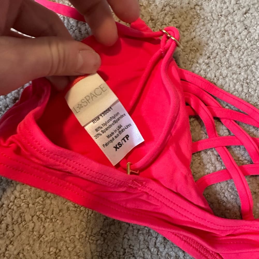NWOT L*Space Jaime bikini top hot cherry - Thumbnail 3